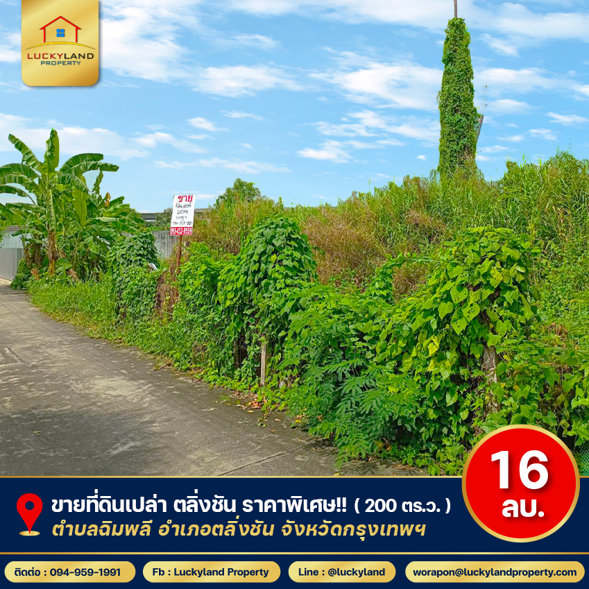 ขายที่ดิน ตลิ่งชัน กรุงเทพ