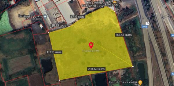 ขาย ที่ดิน ติดถนนสายเอเซีย อ.บางปะหัน จ.อยุธยา ทำเลดีมาก!! (เนื้อที่ 20-1-1 ไร่)