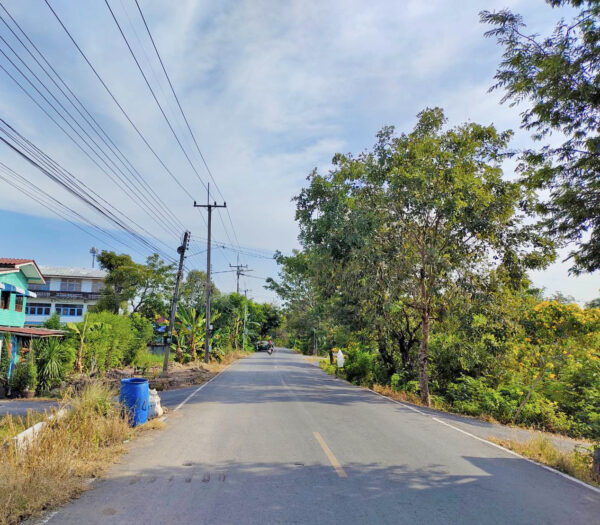 ขายที่ดินติดถนน เนื้อที่ 975 ตร.ว. (2ไร่ครึ่ง) อ.บางไทร จ.อยุธยา